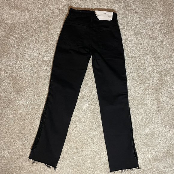 Women's size 23 FRAME Denim Le High Straight Stagger Hem Jeans in NIOR - Picture 2 of 7